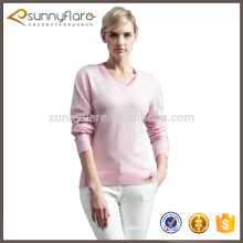 Hot sale 100% cashmere knitted women pullover for sale